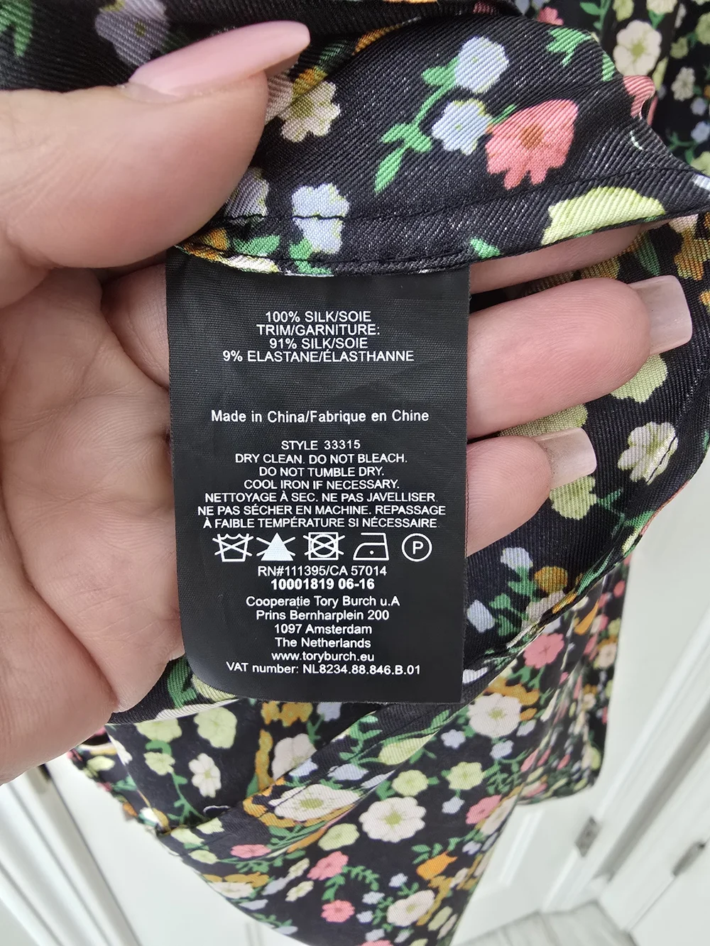 Tory Burch Silk Long-Sleeve Dress